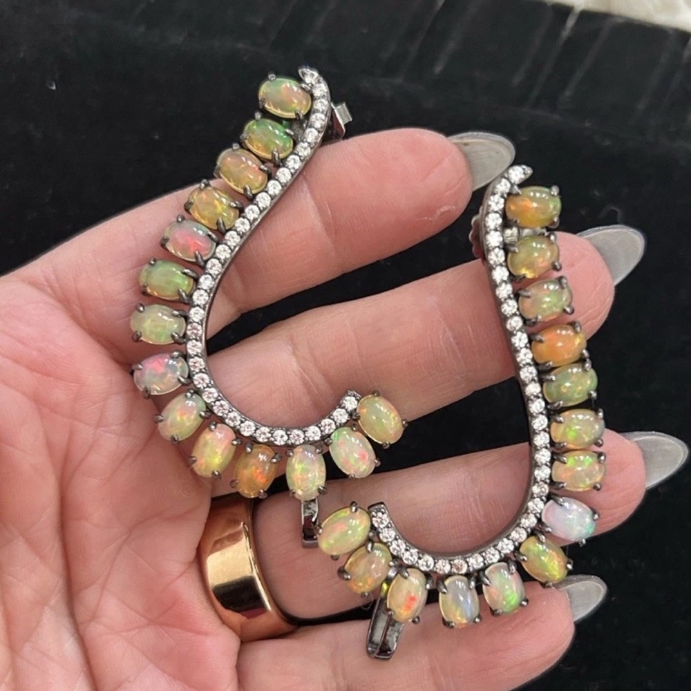 Rarities Opal Diamond Ear Cuffs